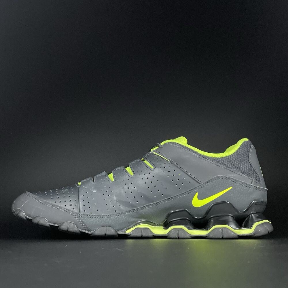 Nike Reax 8 TR Men 14 Black Green Lace Up Training Running Shoe Athletic Sneaker - Picture 7 of 8